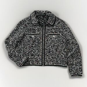 St John Tweed Jacket Multicolor Textured Knit
